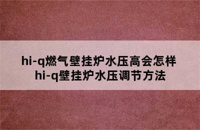 hi-q燃气壁挂炉水压高会怎样 hi-q壁挂炉水压调节方法